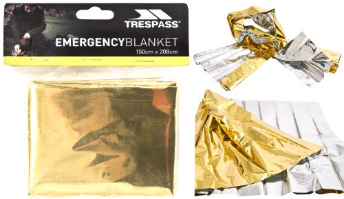 Trespass Foil X, Manta de Emergencia Unisex, 150 x 208 cm, Dorado