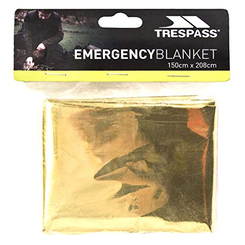 Trespass Foil X, Manta de Emergencia Unisex, 150 x 208 cm, Dorado