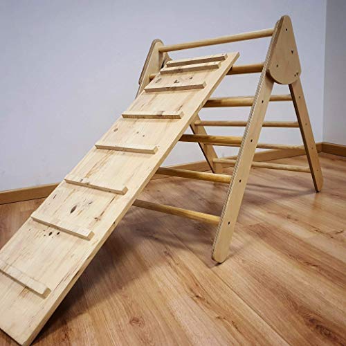 Triángulo- Escalera Pikler plegable. Fabricado en España.