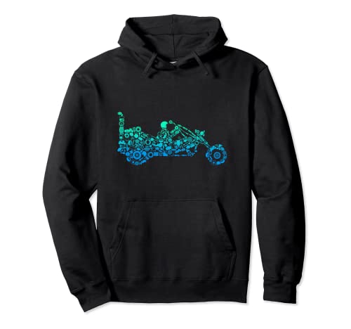 Trike Bike Calligram Triciclo Motor Rider Sudadera con Capucha