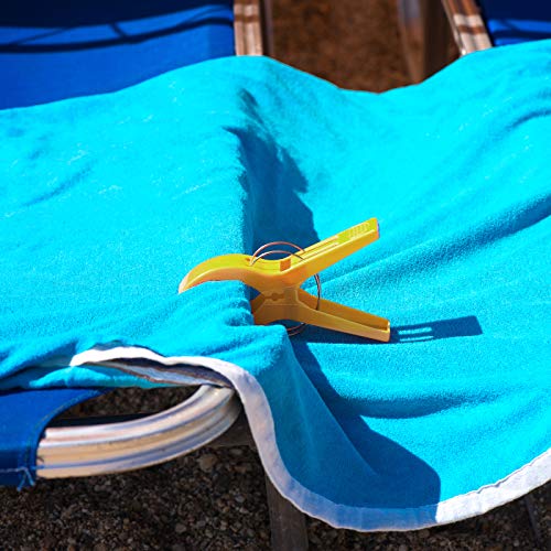 TRIXES Pack de 8 Grandes Playa Toalla Clips - Brillante Color - Plástico - Pinzas / Clavijas Para Tumbona