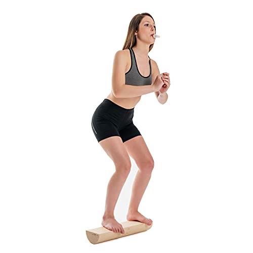 Tronco propioceptivo de madera de pino e insuflador Winner Flow: Metodo 5P para pilates y yoga: fortalece el suelo pélvico, realiza ejercicios hipopresivos para fortalecer abdominales y musculatura