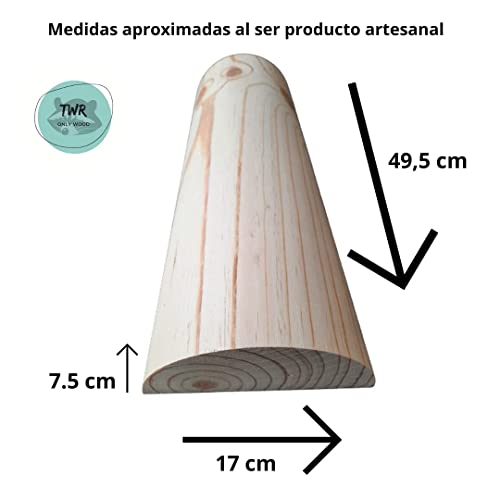 Tronco suelo pelvico , tronco propioceptivo de madera. Fábrica propia. 5p Wood Roller para hipopresivos, pilates, yoga. 5P. medidas oficiales 49,5 x 17 x7,5,