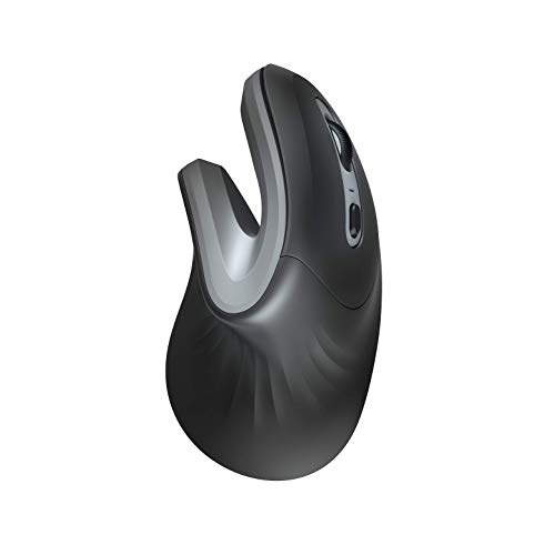 Trust Verro Ratón Vertical Inalámbrico Ergonómico Bluetooth, Negro