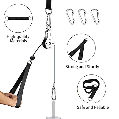 TsLolly Poleas de fitness, sistema de fijación para máquinas de cables, poleas para bricolaje, sistema de fuerza de brazo, equipo de entrenamiento