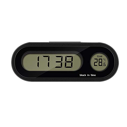 TTAototech Reloj de coche, reloj digital de coche con termómetro mini vehículo salpicadero decoración interior adorno (termómetro digital para coche)