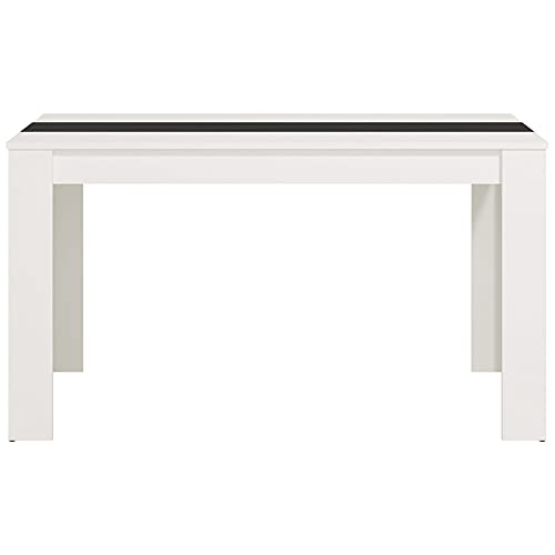 TUCO - Mesa de comedor salón o cocina, madera acabado en color roble blanco. Medidas: 135 cm (Largo) x 80,5 cm (Ancho) x 74,5 cm (Alto)