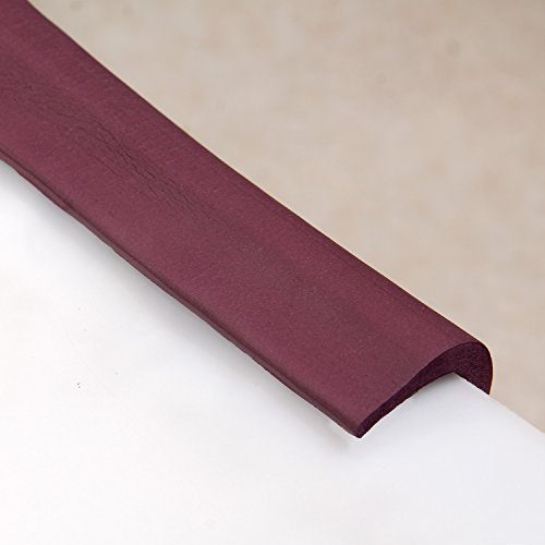 TUKA 4 Metros Protector Borde Anti-Golpe, Forma de U Espuma para Mesa Borde, anticolisión Tira para Seguridad Bebés y niños, Suave Protectores para Mesa de Vidrio, 2X 2M, Marrón, TKD7003-brown