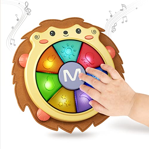 Tumama Juguetes Musicales para Bebes,Tambor Juguetes con Sonidos y Luces,Instrumentos Musicales Infantiles,Juguetes Sensoriales 2 años,Juguetes Interactivos para Bebes,Juguete Educativo Bebes Regalos