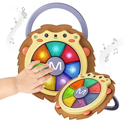 Tumama Juguetes Musicales para Bebes,Tambor Juguetes con Sonidos y Luces,Instrumentos Musicales Infantiles,Juguetes Sensoriales 2 años,Juguetes Interactivos para Bebes,Juguete Educativo Bebes Regalos