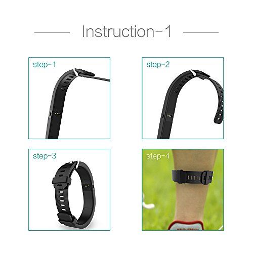 TUSITA [2 Piezas] Extensor de Correa Compatible con Fitbit Versa 2, Versa, Charge 5 4 3 2 HR, Charge - TPE Extend Strap Pulsera Banda - Para Muñecas o Tobillos de Tamaño Más Grande