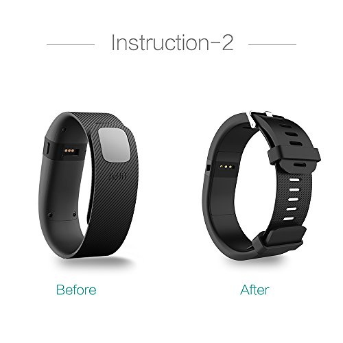 TUSITA [2 Piezas] Extensor de Correa Compatible con Fitbit Versa 2, Versa, Charge 5 4 3 2 HR, Charge - TPE Extend Strap Pulsera Banda - Para Muñecas o Tobillos de Tamaño Más Grande