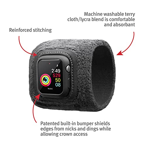 Twelve South ActionBand for Apple Watch 44mm | Conjunto de Banda Protectora para el Sudor en la muñeca o el antebrazo para Deportes o Actividades