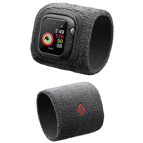 Twelve South ActionBand for Apple Watch 44mm | Conjunto de Banda Protectora para el Sudor en la muñeca o el antebrazo para Deportes o Actividades