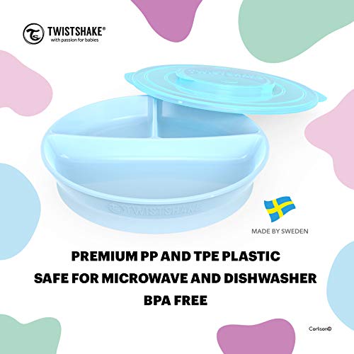 TWISTSHAKE 78170 - Platos, color Azul Pastel, 2 Unidad