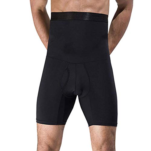 TXYFYP Hombre Reductora Pantalones, Hombre Adelgazante Sauna Pantalones Hot Sweat para Reductora Hombre, Faja Pantalón Faja Reductora Abdomen Cintura Alta Tummy Tuck - Negro, XL