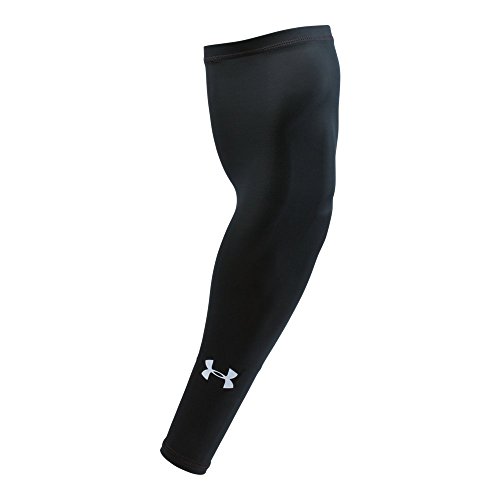 UA del hombres rendimiento manga Shin Guard, Hombres, UA rendimiento funda, Unisex, color negro/blanco, tamaño L/XL