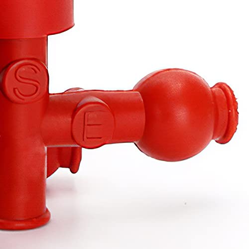 UAlienva Pelota de seguridad para pipetas, 65 ml, para laboratorio, con 3 válvulas, bola de succión, bola de llenado de pipeta para laboratorio, color rojo, 5 x 9 cm