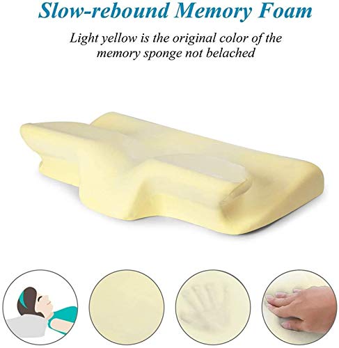 UALLL Apnea del Sueño Almohada – CPAP, Almohada Espuma De Memoria,posición Correcta for Dormir Relaja El Músculo Protege La Columna Vertebral