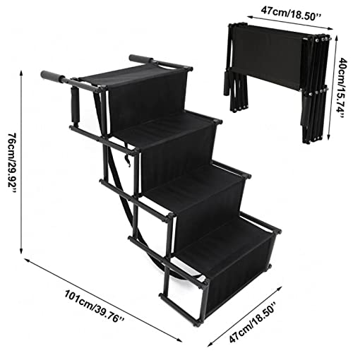 Udfybre Las Escaleras Plegables Paso Alquiler Pet - De Primera Calidad Portátil Ligero Viajar Ajustable Marco De Metal Plegable Rampa Escalera Cualquier Tamaño De Mascotas De La Casa