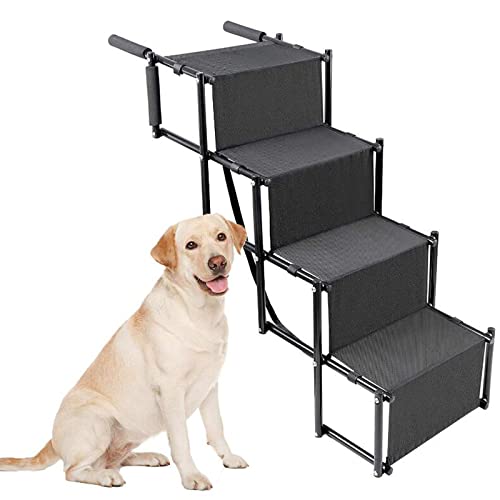 Udfybre Las Escaleras Plegables Paso Alquiler Pet - De Primera Calidad Portátil Ligero Viajar Ajustable Marco De Metal Plegable Rampa Escalera Cualquier Tamaño De Mascotas De La Casa