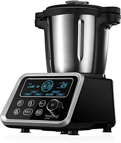 Ufesa Totalchef RK5 - Robot de Cocina con múltiples programas para cocinar, 1700W de potencia, pantalla LCD, jarra con 3,5L de capacidad, incluye recetario y báscula integrada