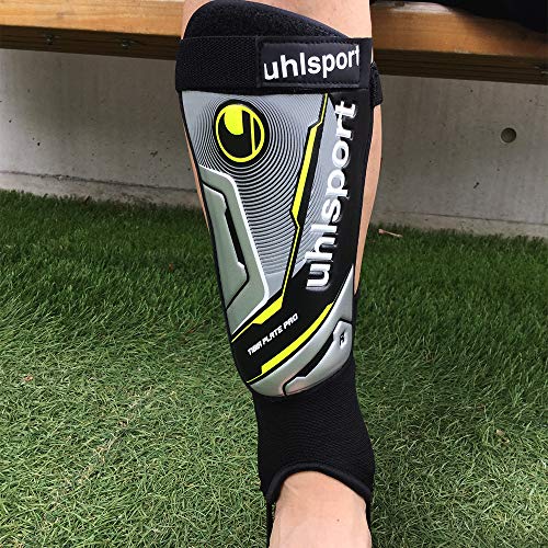 uhlsport Tibia Plate Pro espinilleras, Adultos Unisex, Negro, L