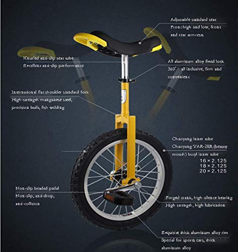 UKUOFL Present Trike Rueda de 18 Pulgadas Llanta de Aluminio Marco de Horquilla de Acero Unic con cómodo Asiento de sillín Neumático de montaña de Goma para Entrenamiento de Ejercicios de Equilibrio