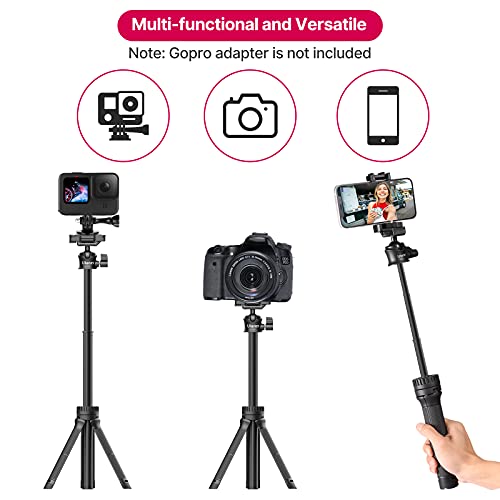 Ulanzi Trípode Móvil Palo Selfie, Mini Trípode Móvil Trípode Cámara Extensible a 81.5 Compatible con cámara,teléfono móvil, Luz de Relleno...