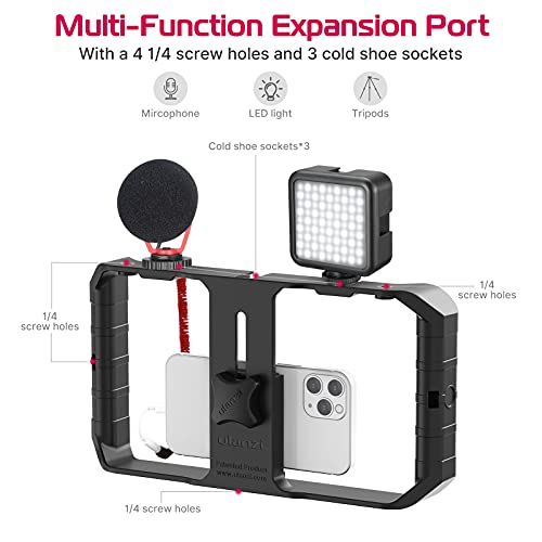 Ulanzi U Rig Soporte movil Video Smartphone Video Rig Soporte de Trípode con Estabilizador de Video para Teléfono Videomaker Film-Maker Video-grapher para iPhone X XS XS MAX XR Huawei Samsung