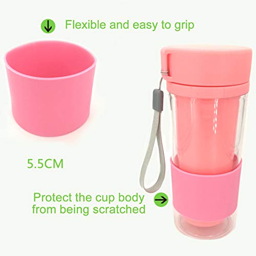 Ulife Mall 7 Piezas Cup Sleeves Fundas de Silicona para Taza de Café y Botellas Resistente al Calor Antideslizante Reutilizable Mangas de Taza Fundas Protectoras para Bebidas Calientes