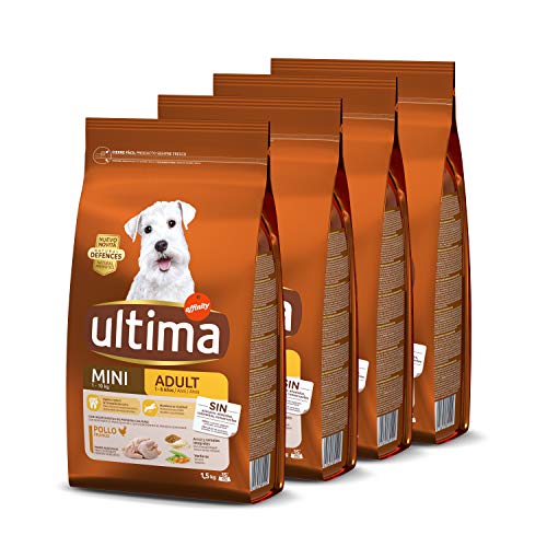 Ultima Pienso para Perros Mini con Pollo - Pack de 4 x 1.5 kg, Total: 6 kg