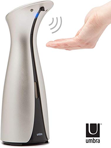 Umbra Otto Dispensador 250ml automático para jabón y desinfectante de manos, Níquel