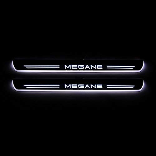 Umbral De Puerta De Coche Para Renault Megane 2010-2012 2013 2014 2015 2016 2017 2018 Tira De ProteccióN Resistente A ArañAzos Protector De Umbral De Coche Con LED