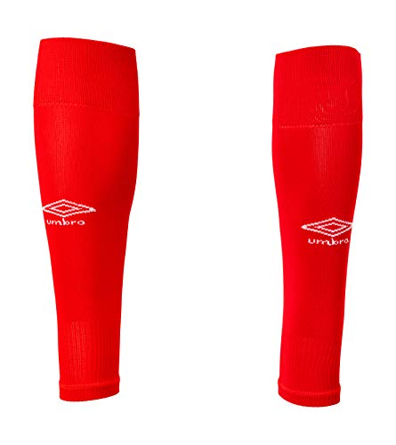 UMBRO Footless Socks Medias De Fútbol, Hombre, Rojo, Talla Única