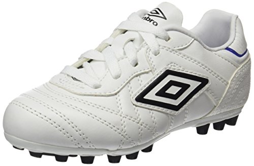 UMBRO Speciali Eternal Club AG-JN Bota, Niños, Negro/Blanco/Clematis Azul, 28.5