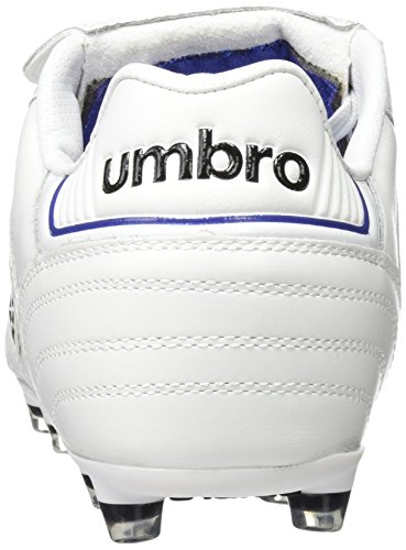 Umbro Speciali Eternal Pro HG, Bota Hombres, Blanco/Negro/Clematis Azul, 44