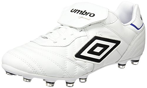 Umbro Speciali Eternal Pro HG, Bota Hombres, Blanco/Negro/Clematis Azul, 44