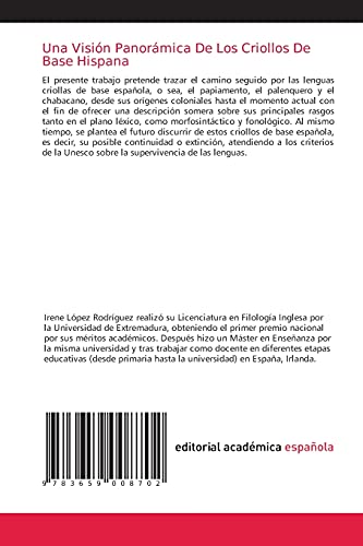 Una Visión Panorámica De Los Criollos De Base Hispana: Historia del contacto entre el español con otras lenguas: los criollos palenquero, chabacano y papiamento