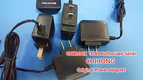 Unblock tech Adaptador de corriente original para UBOX, soporta todos los modelos de ubox. Suministro por Hope Overseas Traducción, un distribuidor exclusivo de UnblockTech en los Estados Unidos...