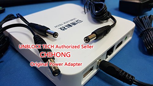 Unblock tech Adaptador de corriente original para UBOX, soporta todos los modelos de ubox. Suministro por Hope Overseas Traducción, un distribuidor exclusivo de UnblockTech en los Estados Unidos...