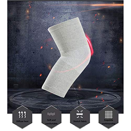 Unisex Winter Knee Warmer Weee Braace Sleeve Warmer Warmer Brace Pads Caliente Térmica Térmica Rodilla Músculo Muscle Junta Cuidado Rodilla Soporte Transpirable Suav Grey-S