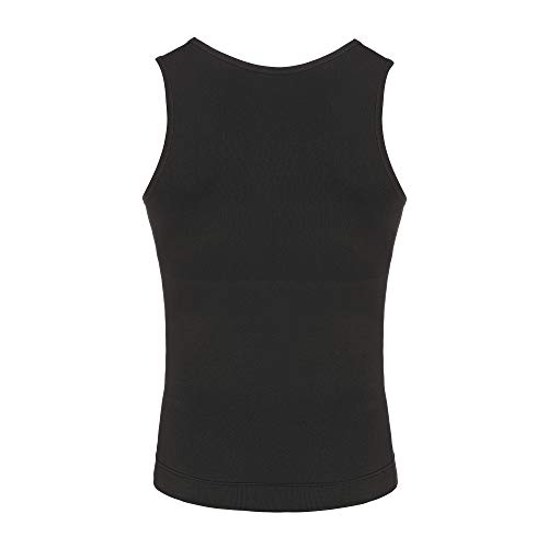 UnsichtBra Camiseta de Compresión | Ropa Interior Adelgazante Moldeadora Hombre (sw_7100)(Negro, L)