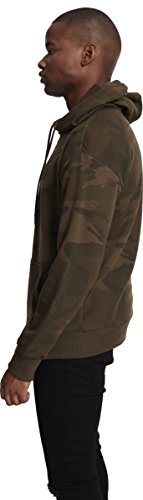 Urban Classics High Neck Hoody Sudadera con Capucha, Multicolor (Olive Camo 775), XL para Hombre