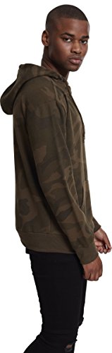 Urban Classics High Neck Hoody Sudadera con Capucha, Multicolor (Olive Camo 775), XL para Hombre