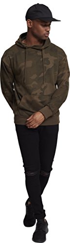 Urban Classics High Neck Hoody Sudadera con Capucha, Multicolor (Olive Camo 775), XL para Hombre