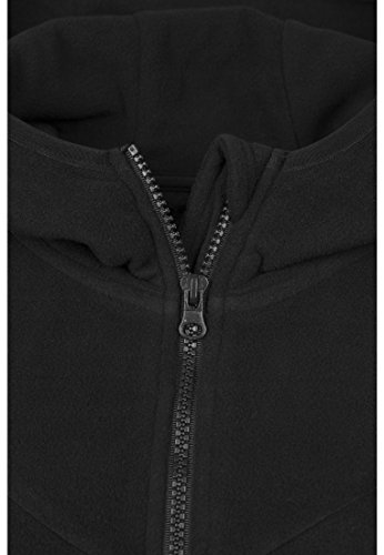 Urban Classics Polar Fleece Zip Hoodie Sudadera con Capucha, Negro (Black 7), L para Mujer