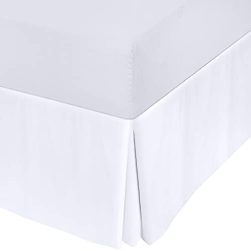 Utopia Bedding Cubre Canapé - Plisado - Encaja Debajo del Colchón y En el Suelo - Falda De La Cama (Blanco, 135 x 190 cm)