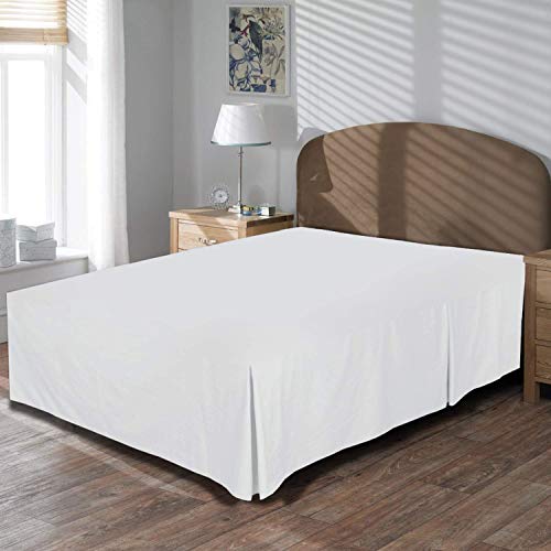 Utopia Bedding Cubre Canapé - Plisado - Encaja Debajo del Colchón y En el Suelo - Falda De La Cama (Blanco, 135 x 190 cm)