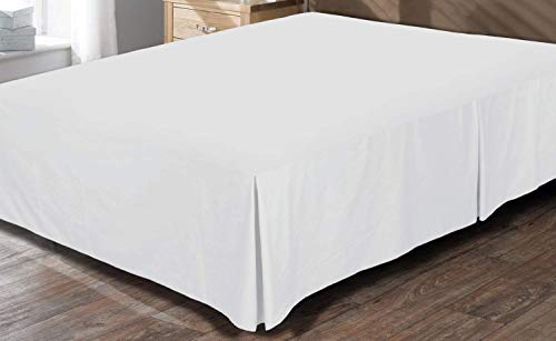 Utopia Bedding Cubre Canapé - Plisado - Encaja Debajo del Colchón y En el Suelo - Falda De La Cama (Blanco, 150 x 200 cm)